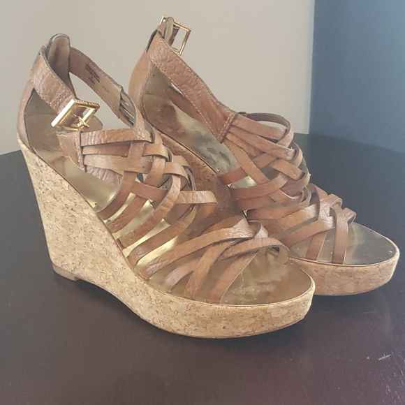 Tory Burch brown wedge sandals, 10.5 - Picture 1 of 6